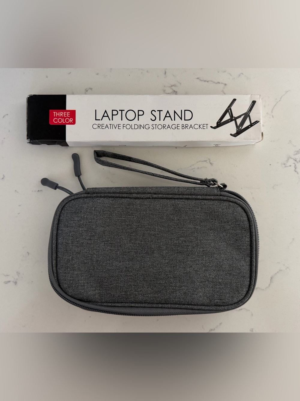 Tech pouch and laptop stand